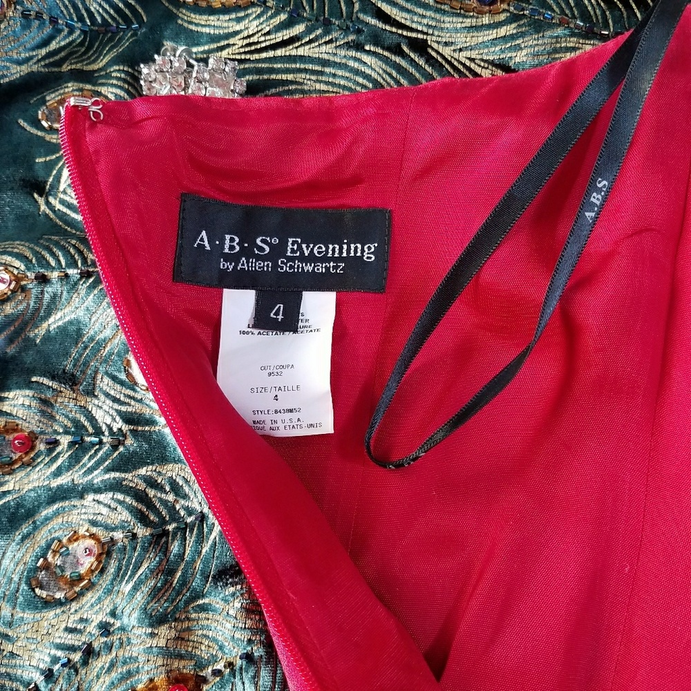 EUC ALLEN SCWARTZ SATIN BALL GOWN🥀 - Picture 6 of 7